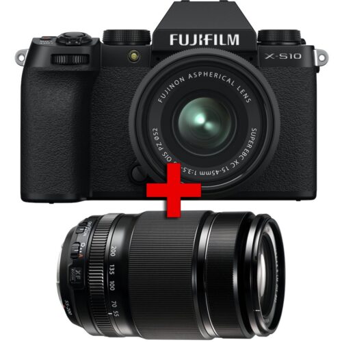 Fujifilm X-S10 fényképezőgép + XC 15-45mm + XF 55-200mm objektív szett